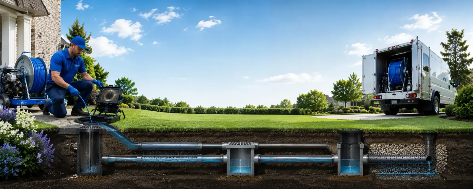 Outdoor drain cleaning information for Crandall, IN